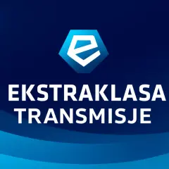 Logo Ekstraklasy i napis "EKSTRAKLASA TRANSMISJE". Czekamy, aż gra Ekstraklasa!