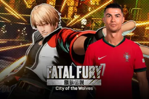 Cristiano Ronaldo gry w Fatal Fury: City of the Wolves.