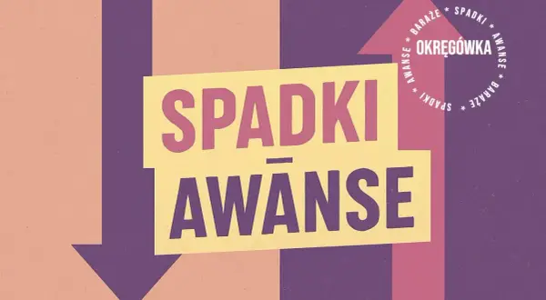 Grafika z napisem "Spadki" i "Awanse". Strzałka w górę symbolizuje awanse, a w dół spadki. Ile drużyn awansuje do ekstraklasy?