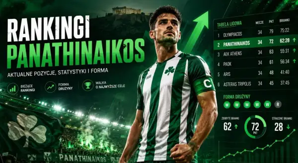 Piłkarze z Aten, Panathinaikos, zajmują drugie miejsce w tabeli ligowej. Ich forma jest świetna, zdobywają wiele bramek.